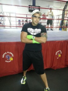 Daniel DiMassa at South Beach Boxing with Google Glass. 